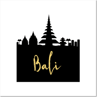 BALI INDONESIA DESIGNER SILHOUETTE SKYLINE ART Posters and Art